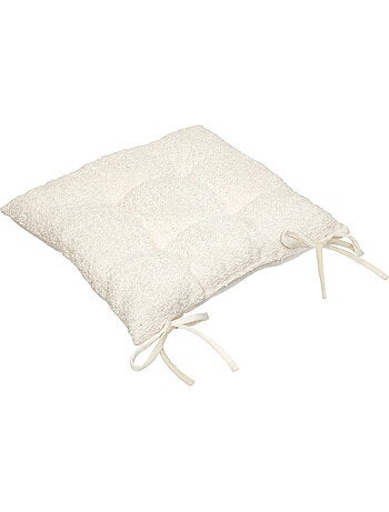 Soana bouclette coprisedia avorio bianco 38x38cm