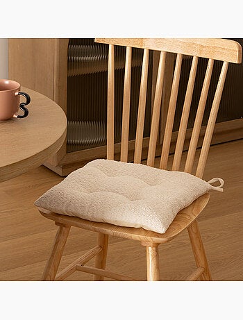 Soana bouclette coprisedia avorio bianco 38x38cm