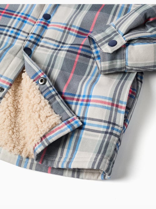 Sobrecamicia a quadri con cappuccio e fodera in sherpa - Kiabi Sobrecamicia a quadri con cappuccio e fodera in sherpa - Kiabi