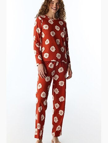 Soft bloom set pigiama con pantaloni lunghi e maniche lunghe floreale penti