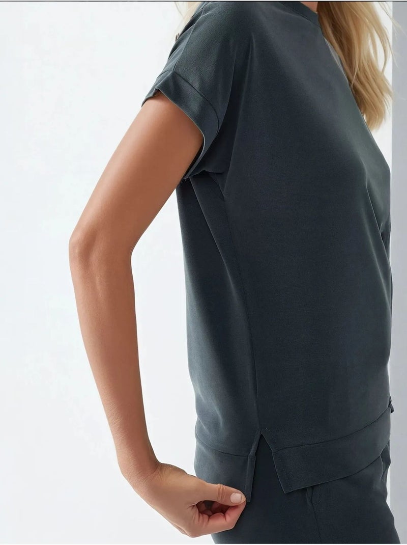 Soft touch basic t-shirt hiccup Grigio medio - Kiabi
