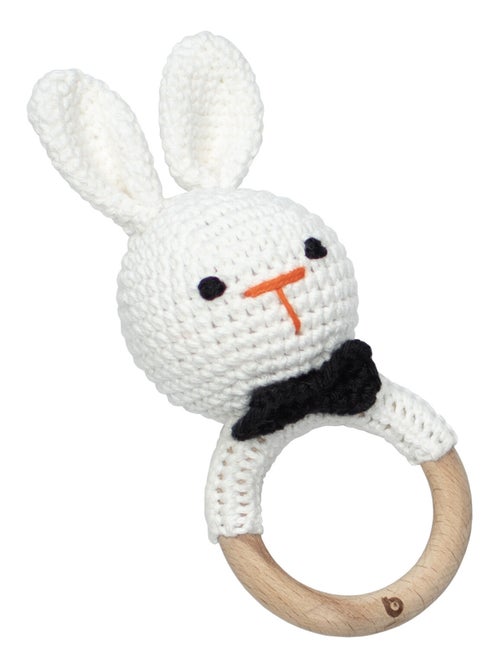 Sonaglino in cotone lavorato a maglia e legno naturale | SEVIRA KIDS - Kiabi