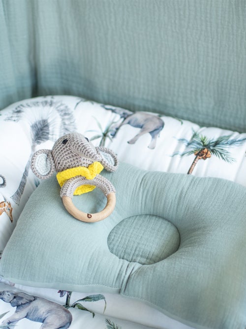 Sonaglino in cotone lavorato a maglia e legno naturale | SEVIRA KIDS - Kiabi