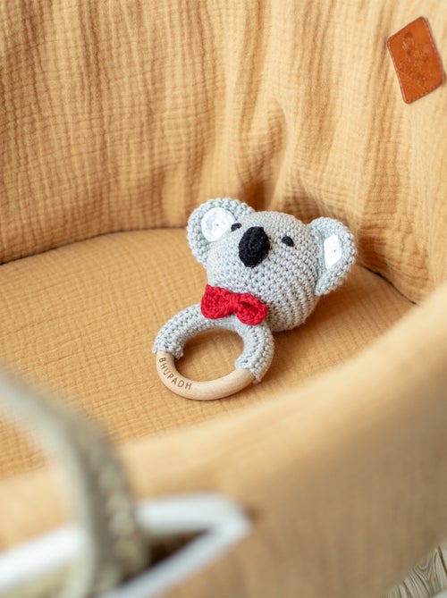 Sonaglino in cotone lavorato a maglia e legno naturale | SEVIRA KIDS - Kiabi