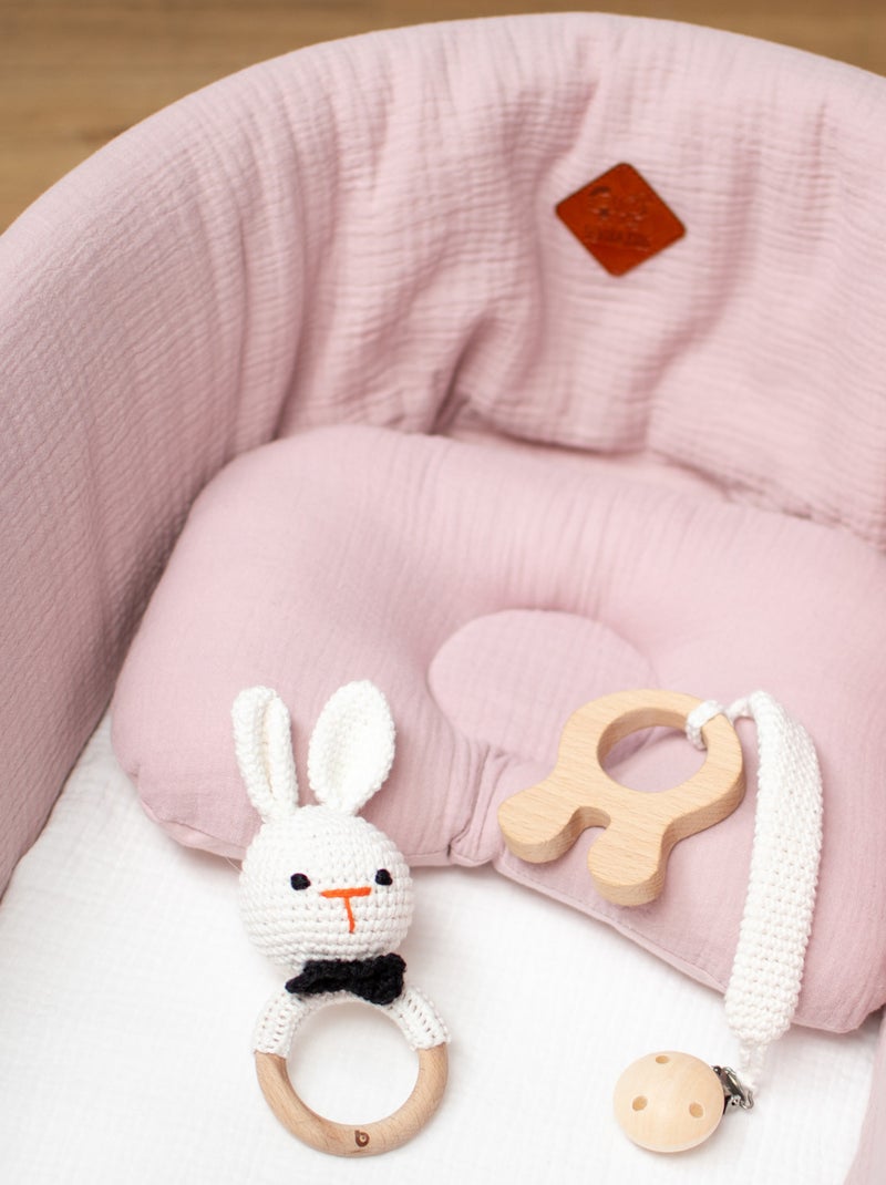 Sonaglino in cotone lavorato a maglia e legno naturale | sevira kids | sevira kids Bianco - Kiabi