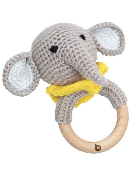 Sonaglino in cotone lavorato a maglia e legno naturale | sevira kids | sevira kids - Kiabi Sonaglino in cotone lavorato a maglia e legno naturale | sevira kids | sevira kids - Kiabi