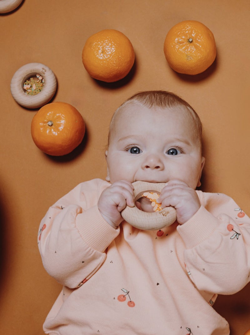 Sonaglio sensoriale donut, frutti | Petit Boum Arancione - Kiabi