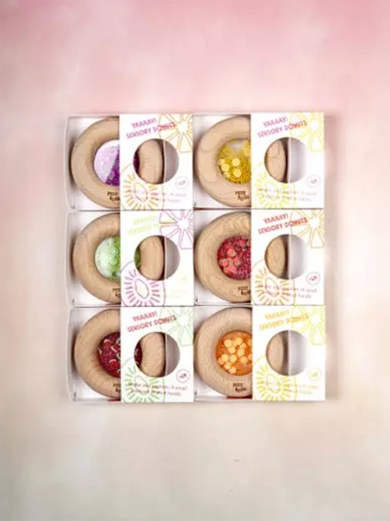 Sonaglio sensoriale donut, frutti | Petit Boum Viola - Kiabi