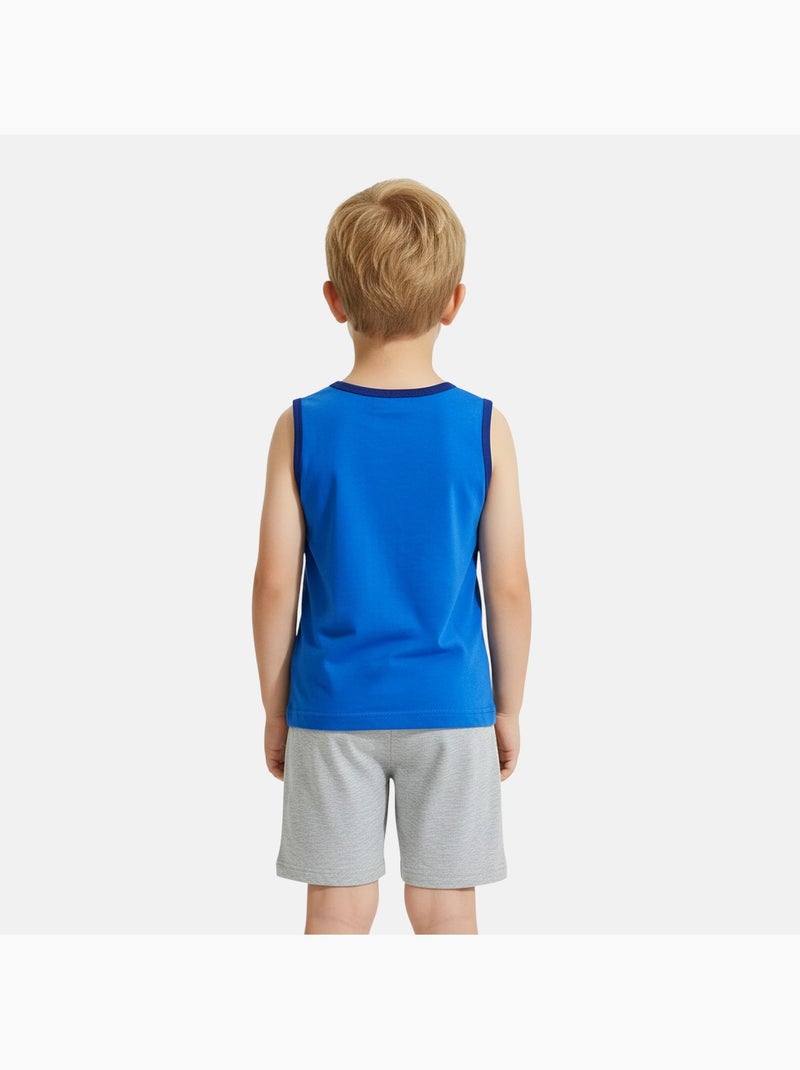 Sonic - Completo bambino canotta e pantaloncini Blu - Kiabi