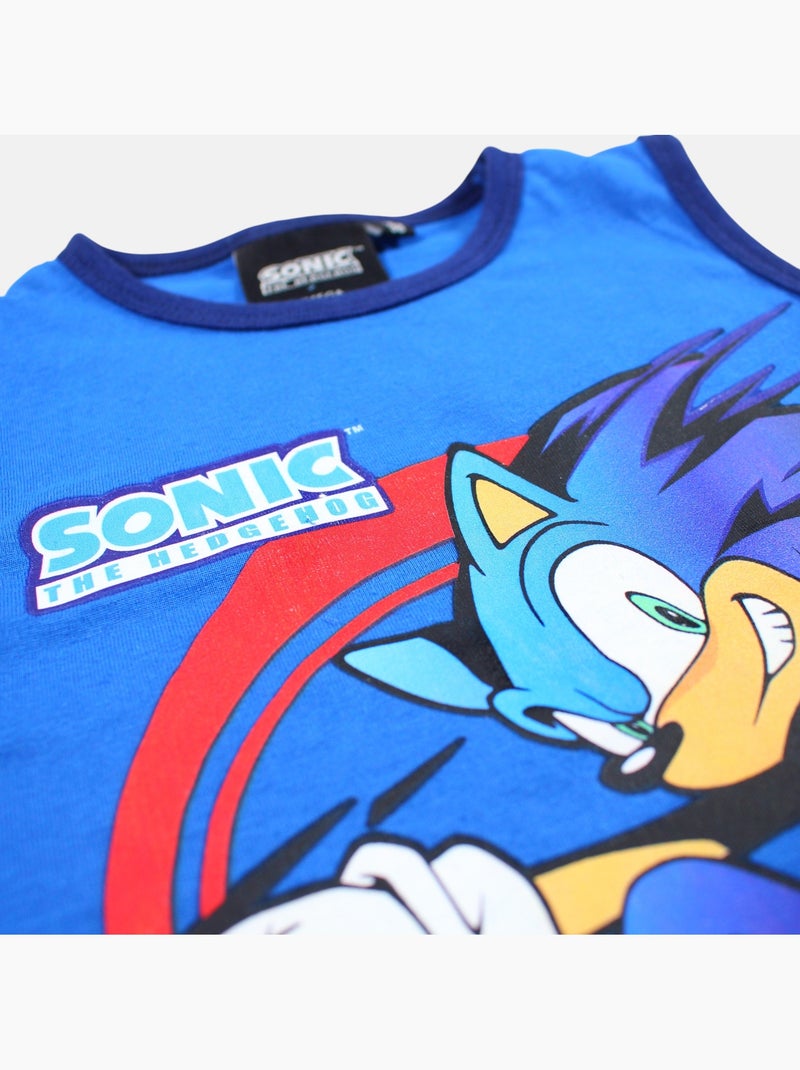Sonic - Completo bambino canotta e pantaloncini Blu - Kiabi