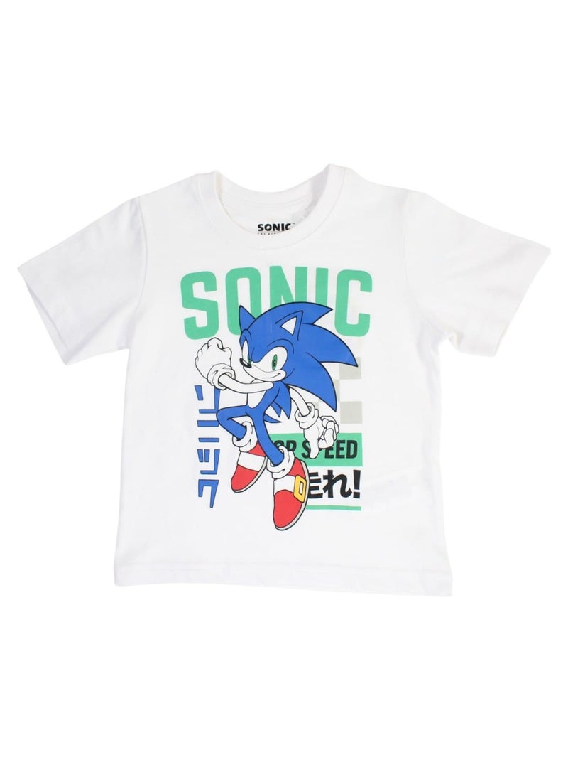 Sonic - Completo maglietta e short bambino Bianco - Kiabi