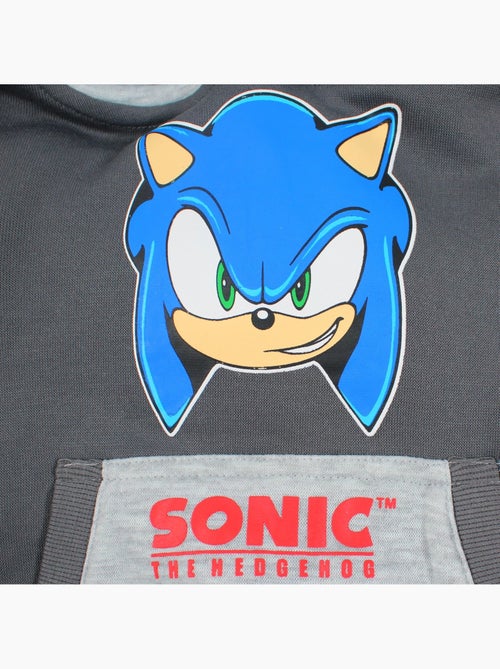Sonic - felpa con cappuccio stampata, tasca a marsupio - Kiabi