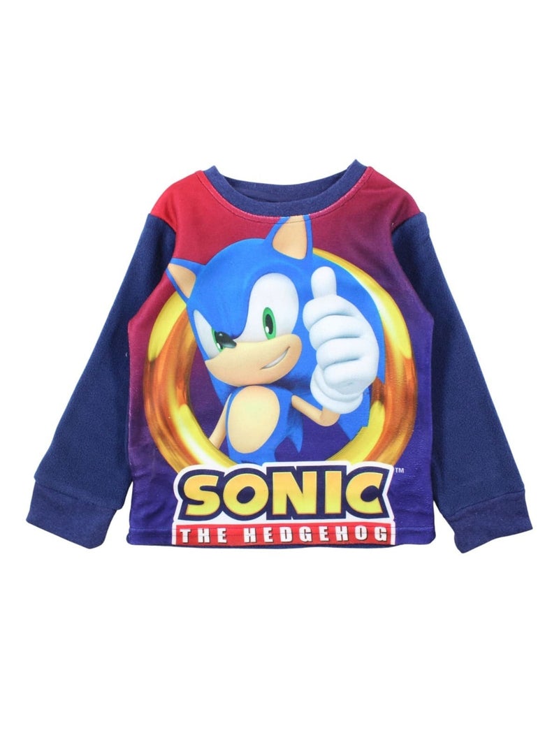 Sonic - Pigiama in pile da bambino Blu marino - Kiabi