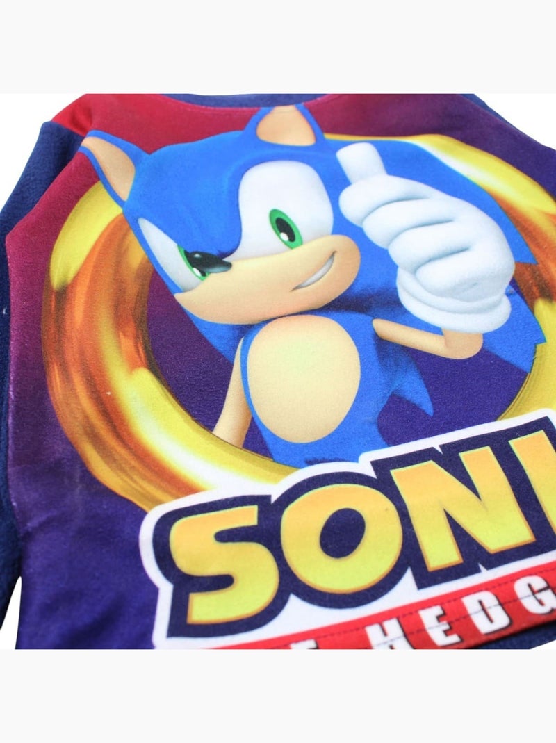 Sonic - Pigiama in pile da bambino Blu marino - Kiabi