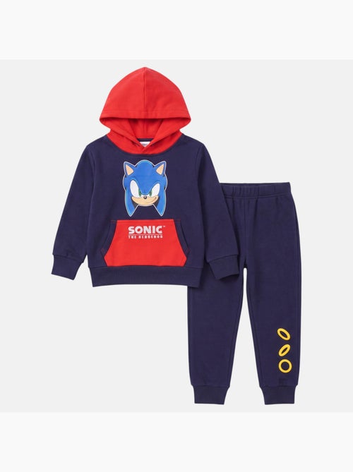 Sonic - set composto da felpa a cappuccio e pantaloni da jogging stampati - Kiabi