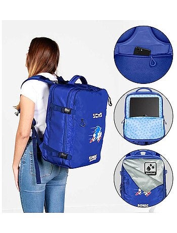 Sonic The Hedgehog Action Zaino Grande da Viaggio Mercury 47x23x33cm, Blu