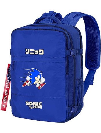 Sonic The Hedgehog Action Zaino Mercury da Viaggio Aereo 40x20x25cm Bagaglio a Mano, Blu