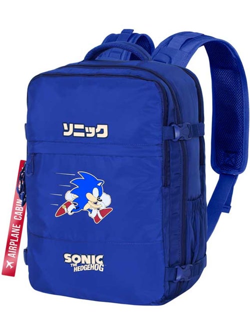 Sonic The Hedgehog Action Zaino Mercury da Viaggio Aereo 40x20x25cm Bagaglio a Mano, Blu - Kiabi