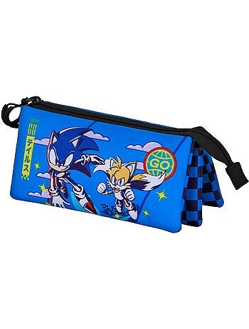 Sonic The Hedgehog Go Astuccio Triplo, Blu