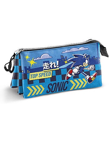 Sonic The Hedgehog Go Astuccio Triplo, Blu