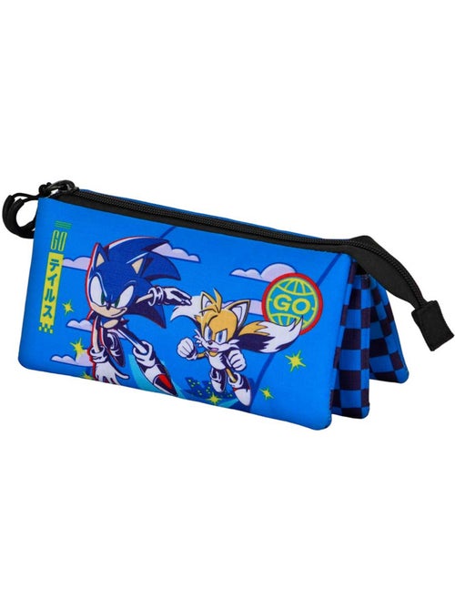 Sonic The Hedgehog Go Astuccio Triplo, Blu - Kiabi Sonic The Hedgehog Go Astuccio Triplo, Blu - Kiabi