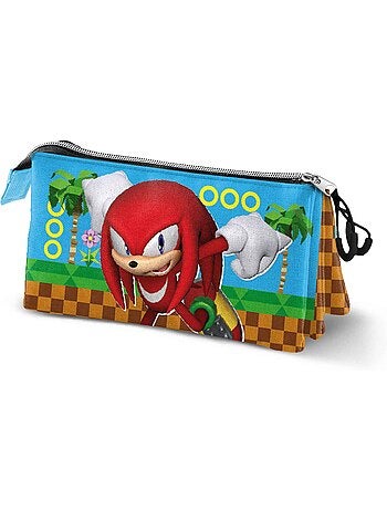 Sonic The Hedgehog Knuckles Run Astuccio Triplo, Multicolore