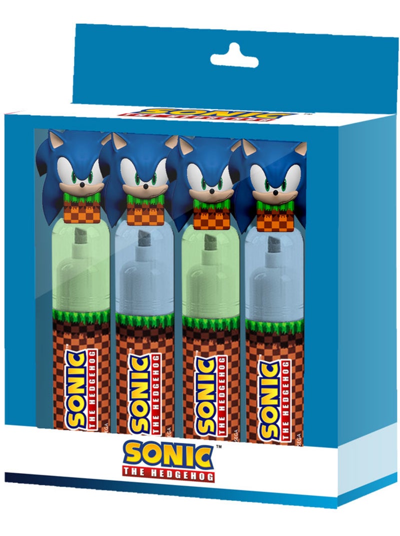Sonic The Hedgehog Mix Confezione da 4 Evidenziatori, Multicolore Multicolore - Kiabi