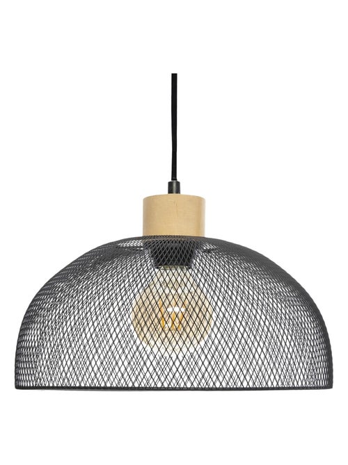 Sospensione a campana in metallo e legno - Kiabi