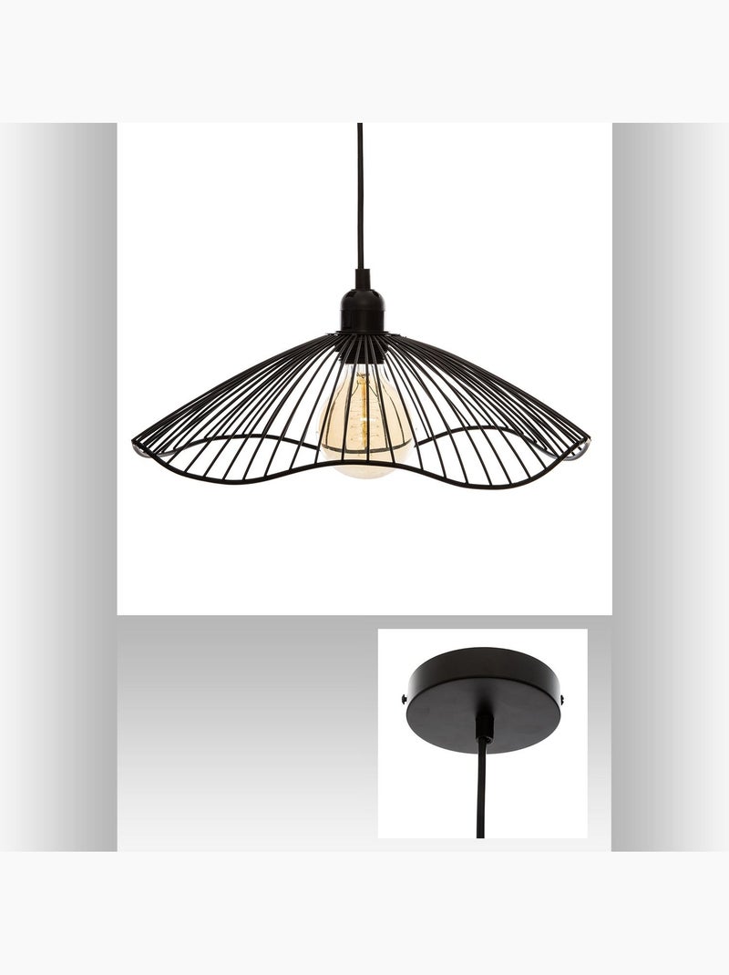 Sospensione a filo galt in metallo nero d34cm Nero - Kiabi