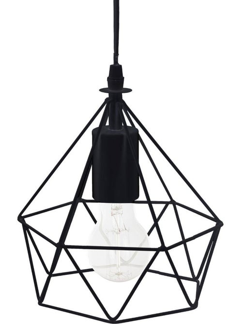 Sospensione a filo ida in metallo nero d19cm - Kiabi