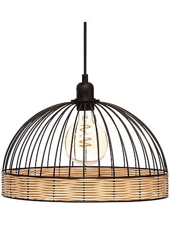 Sospensione a filo suwa in metallo nero d35cm