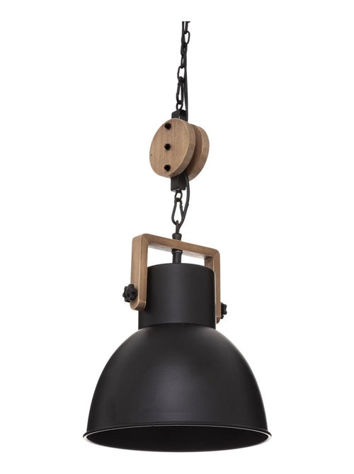 Sospensione con carrucola in metallo e legno - Kiabi