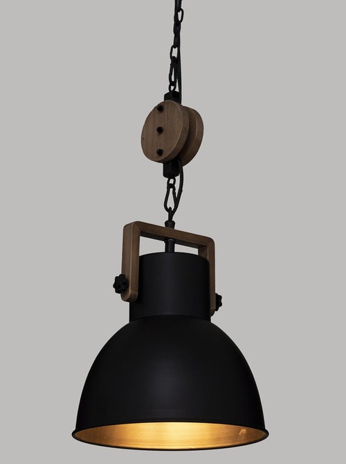 Sospensione con carrucola in metallo e legno - Kiabi