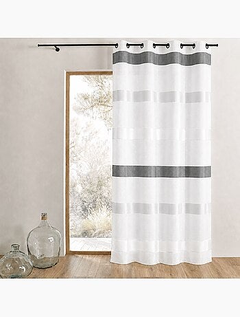 Sottocortina a righe orizzontali dal design sobrio