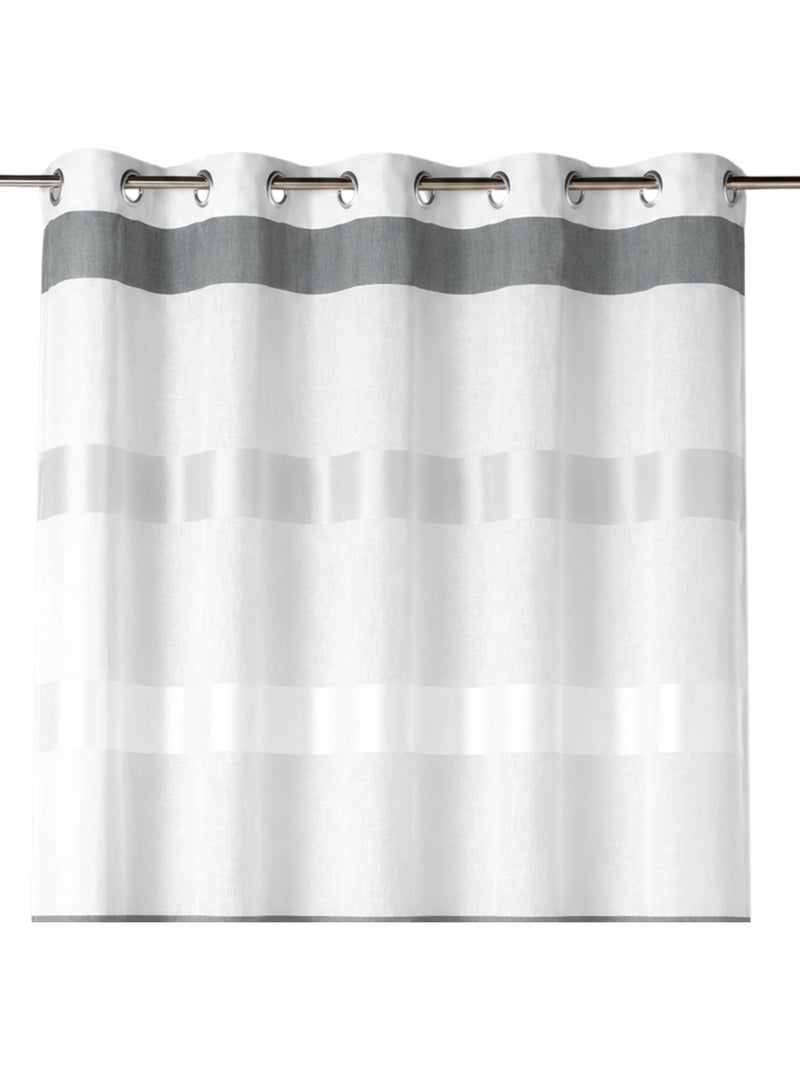 Sottocortina a righe orizzontali dal design sobrio Avorio - Kiabi