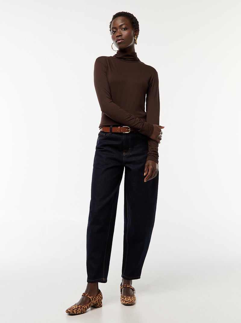 Sottogiacca a collo alto e maniche lunghe Marrone - Kiabi