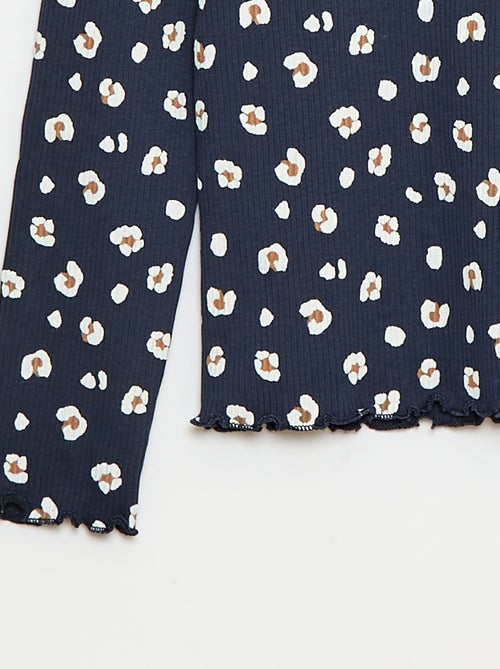 Sottogiacca a collo alto in costina di cotone - Kiabi