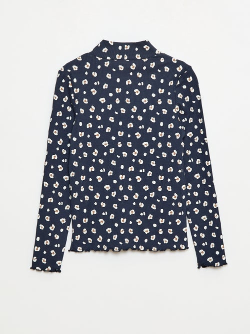 Sottogiacca a collo alto in costina di cotone - Kiabi