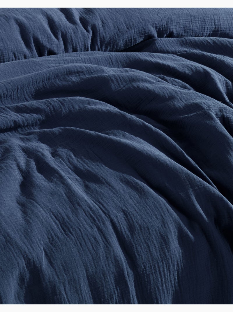 Sottolenzuolo con angoli garza di cotone Blu marino - Kiabi
