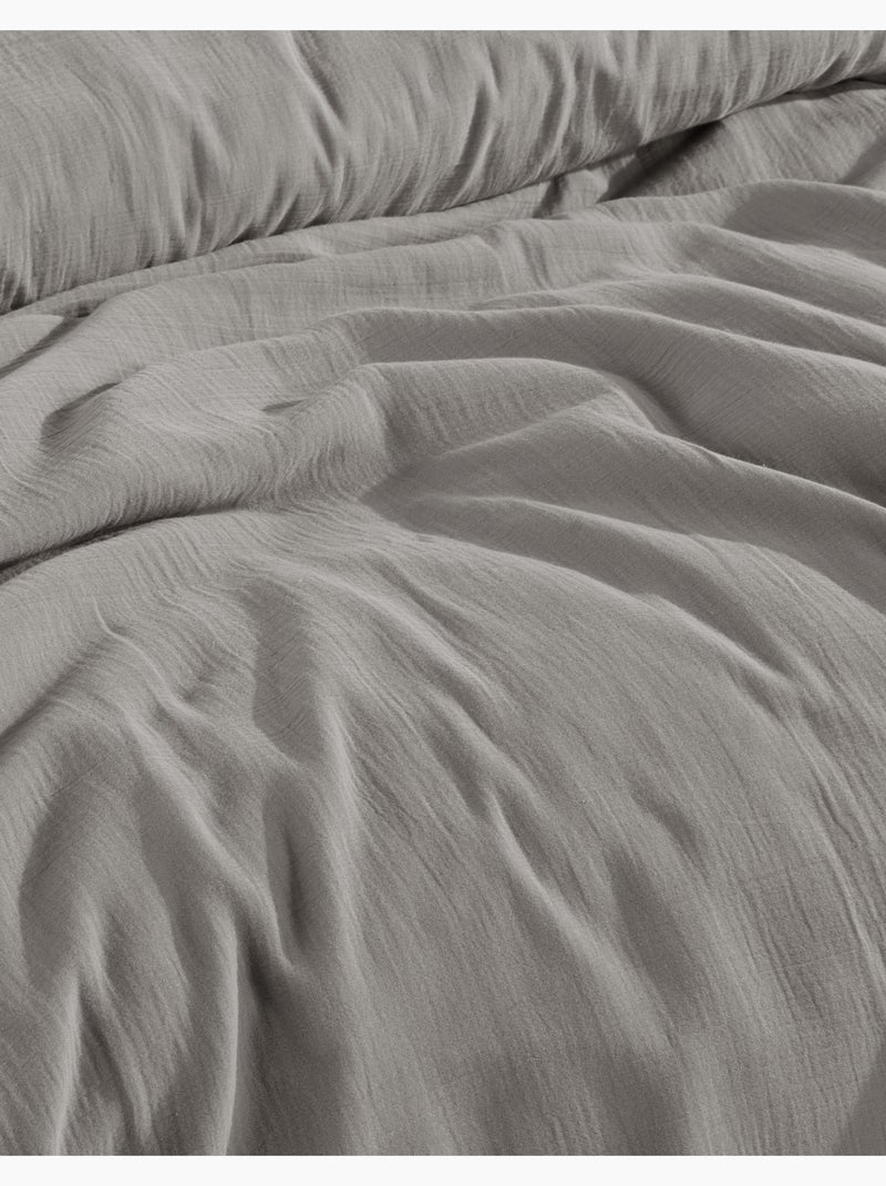 Sottolenzuolo con angoli garza di cotone Grigio chiaro - Kiabi