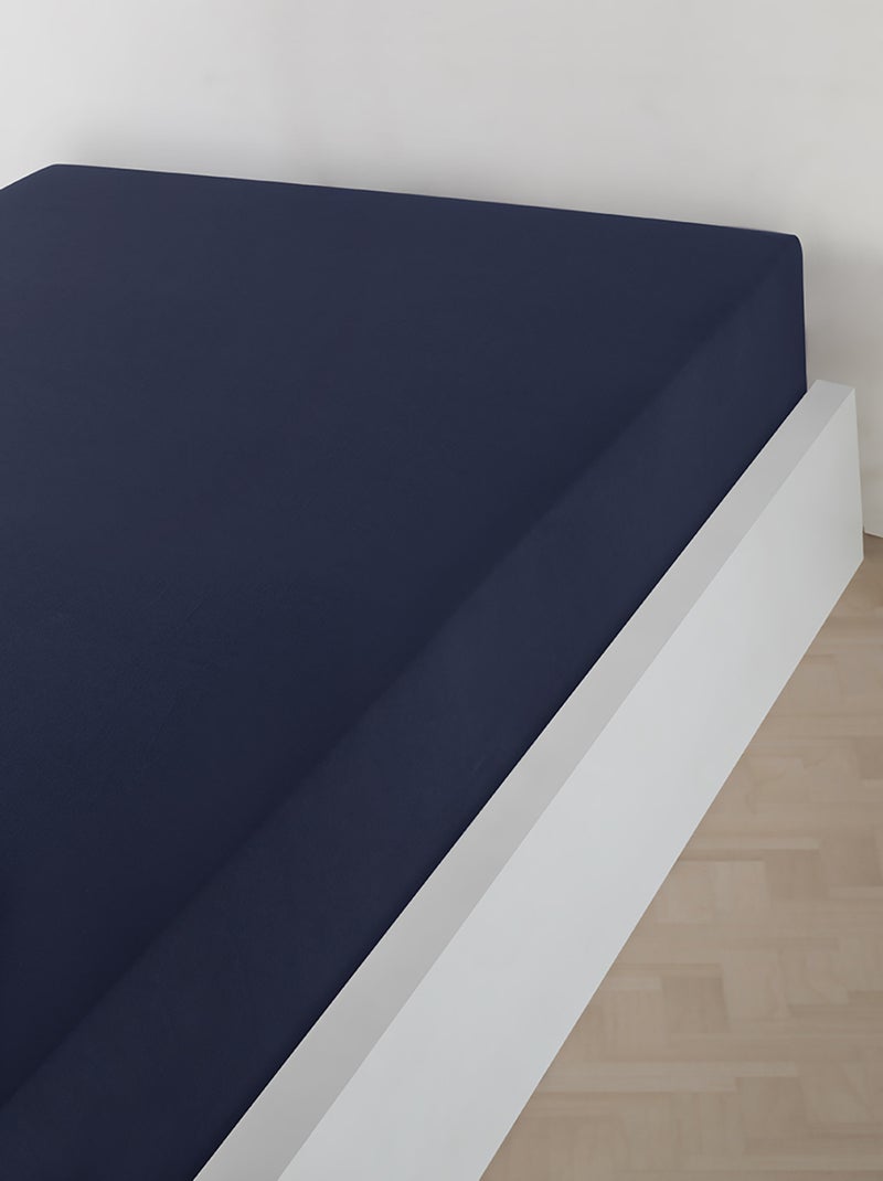 Sottolenzuolo con angoli in jersey di cotone Blu marino - Kiabi