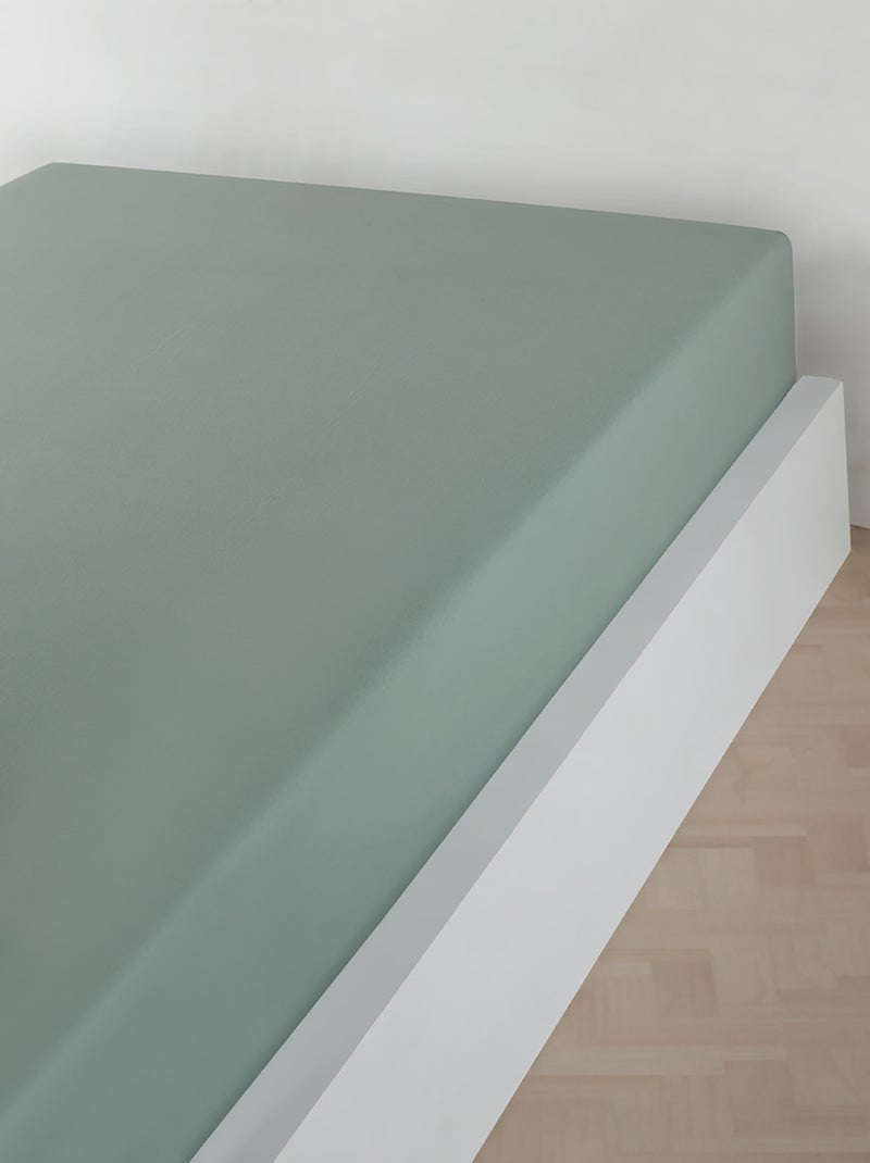 Sottolenzuolo con angoli in jersey di cotone Verde acqua - Kiabi