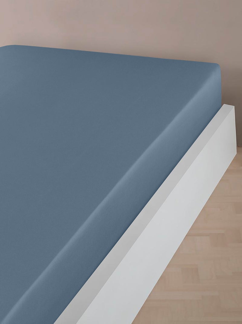 Sottolenzuolo con angoli raso di cotone Blu - Kiabi