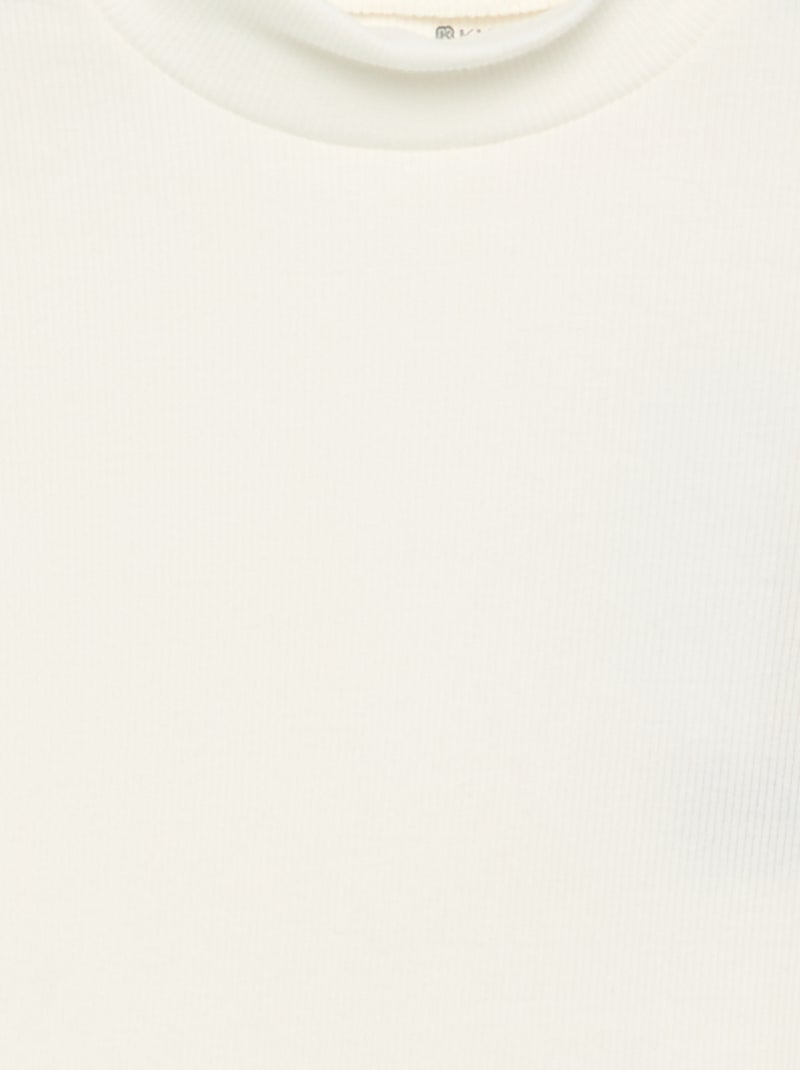 Sottopull a tinta unita con finiture ondulate Bianco - Kiabi