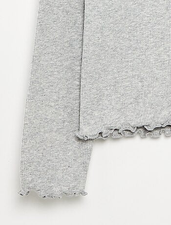 Sottopull a tinta unita con finiture ondulate