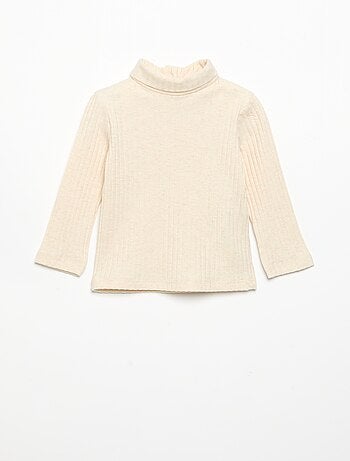 Sottopull in maglia a costine piatte