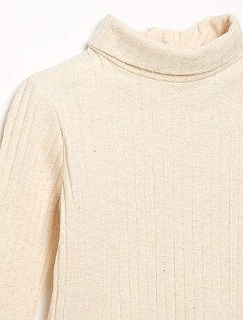 Sottopull in maglia a costine piatte