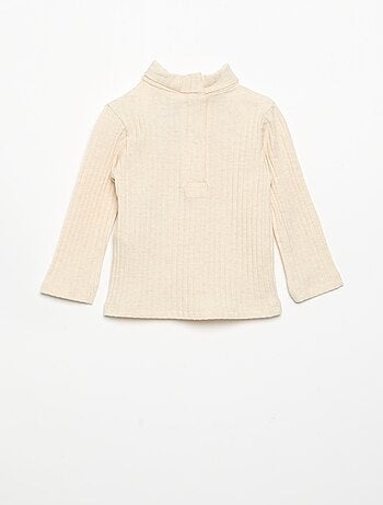 Sottopull in maglia a costine piatte