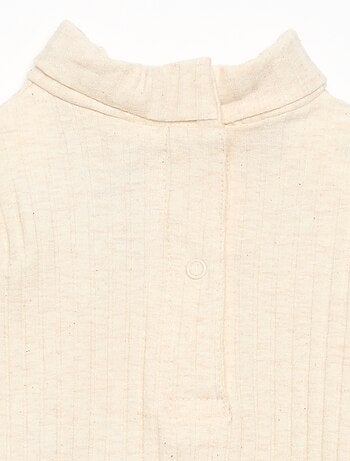 Sottopull in maglia a costine piatte