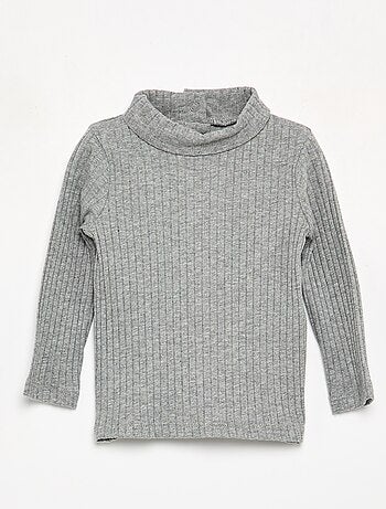 Sottopull in maglia a costine piatte